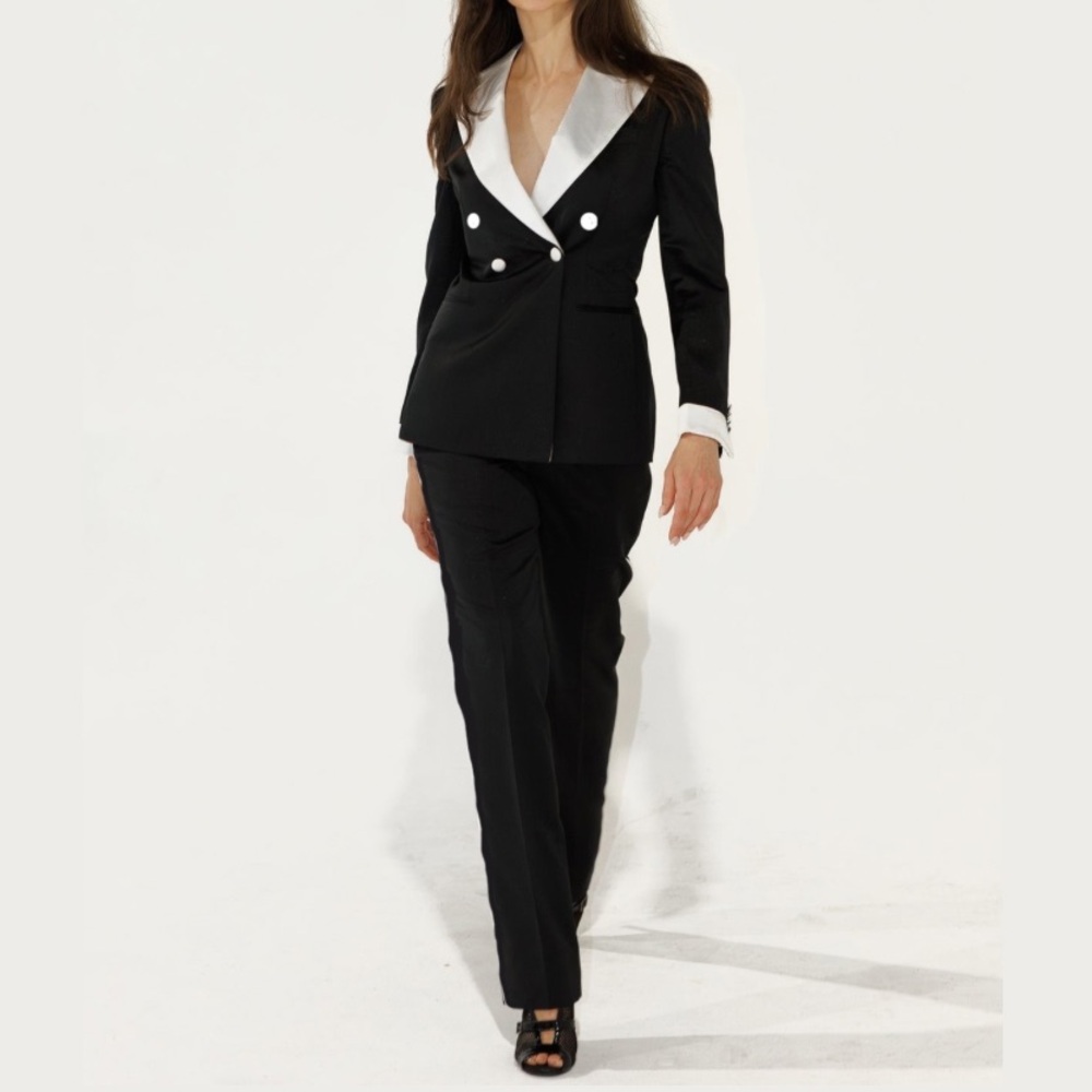 Noyius Two-Tone Tailored Suit Set - Blazer Jacket & Pants